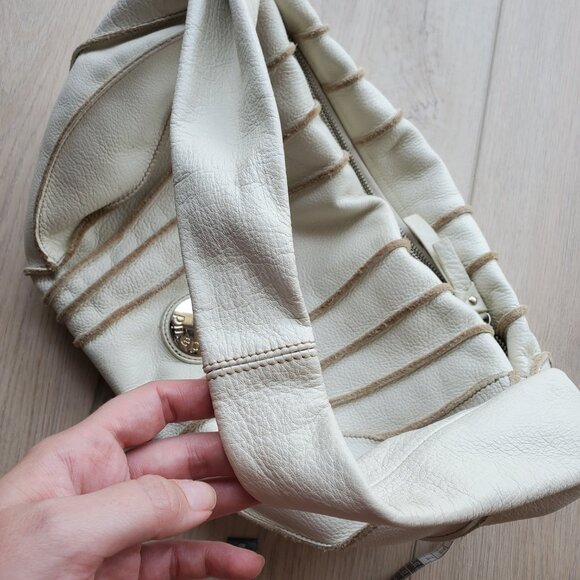 Charles David Mini White Leather Handbag Purse Y2K - Picture 7 of 11